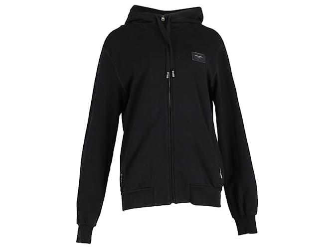 Hoodie Dolce & Gabbana Logo in cotone nero