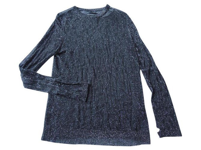 Zadig & Voltaire LUSSO ZADIG E VOLTAIRE - PULLOVER NERO LUCIDO - TS