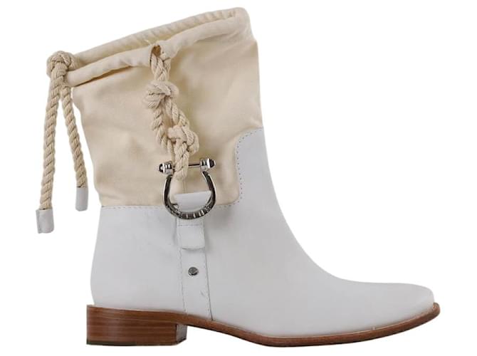 Céline Stivali di pelle Bianco