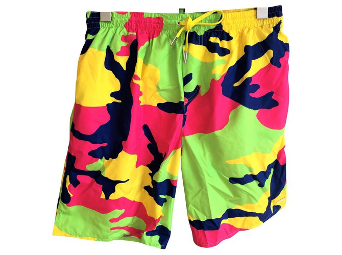 Dsquared2 PANTALONCINI DA NUOTO NUOVI DA UOMO Multicolore