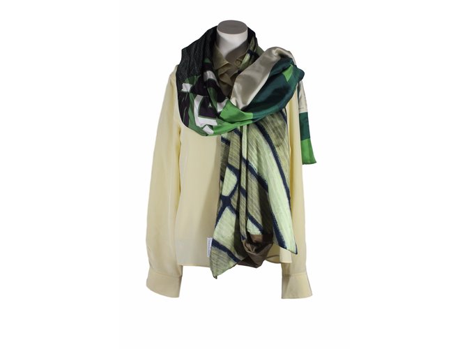 Pierre Louis Mascia Sciarpa Marrone Verde