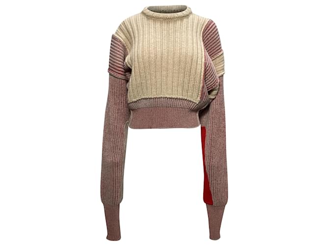 Maison Martin Margiela Maglione in lana rossa a maglia grossa MM6 Maison Margiela Rosso Bordò