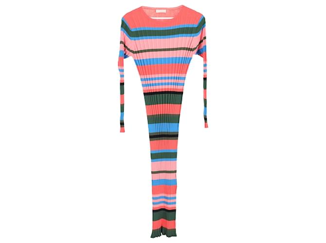 Autre Marque Abito midi a righe Jeanne in viscosa multicolore di Stine Goya