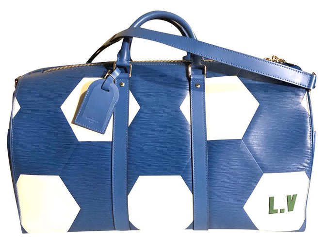 Abbesses Louis Vuitton Keepall Blu chiaro