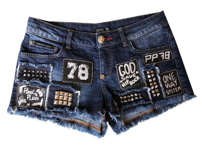 Philipp Plein Jeans corti Blu scuro