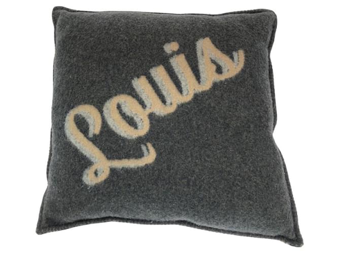 Cuscino in cashmere con logo Louis Vuitton R99304 Marrone