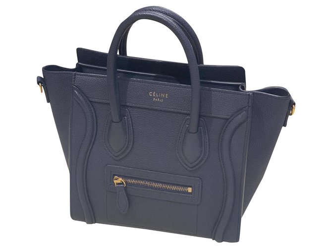 Luggage Céline Bagaglio nano Blu navy