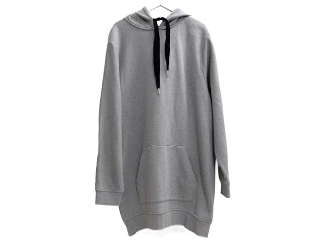 Felpa con cappuccio in velluto T Alexander Wang con coulisse Grigio