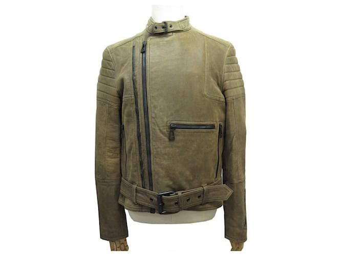 NUOVA GIACCA IN PELLE BELSTAFF FARLEIGH MOTO 71020167 M 50 Marrone