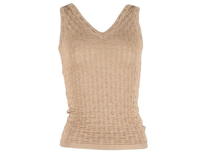 Top senza maniche Missoni in rayon beige