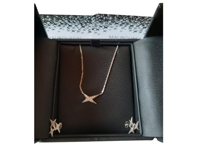 Mauboussin collana e orecchini divini Bianco