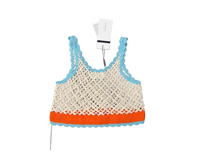 Sportmax Top Arancione Crudo Turchese