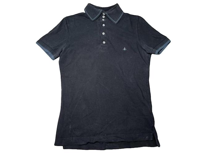 Polo in cotone blu navy Vivienne Westwood