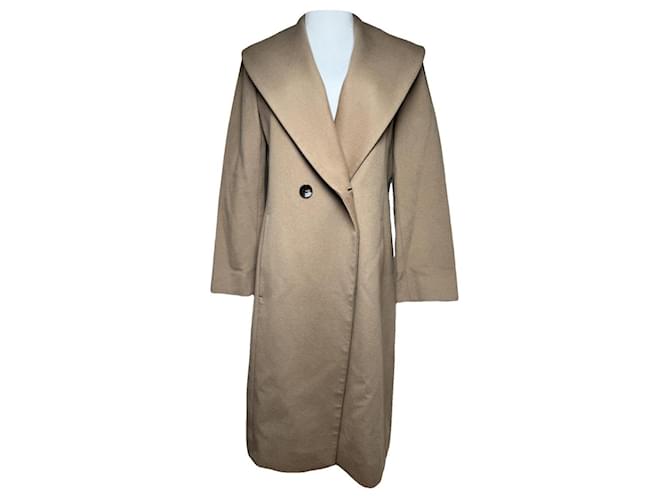Trench coat in lana di cammello Loro Piana
