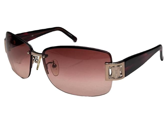 Céline Occhiali da sole in metallo viola Celine Porpora