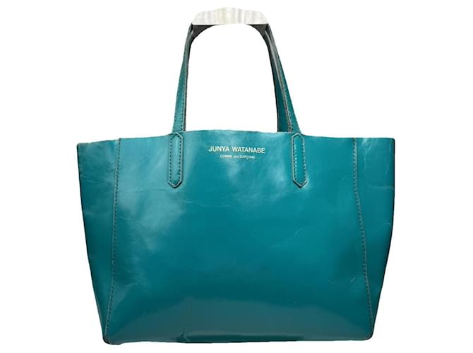 Borsa in pelle blu Junya Watanabe