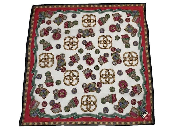 Céline Fazzoletto di seta rossa Celine Rosso