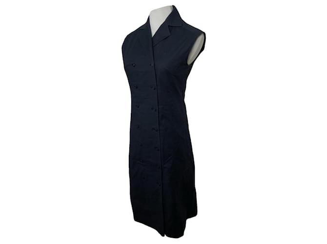 Abito in cotone blu navy Balenciaga