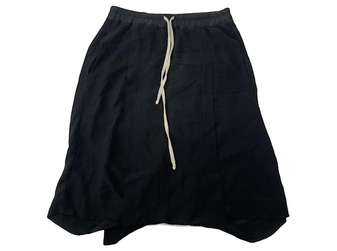 Pantaloni in seta nera Rick Owens Nero