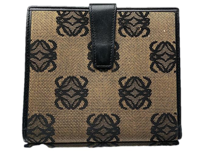 Portafoglio in cotone nero Loewe