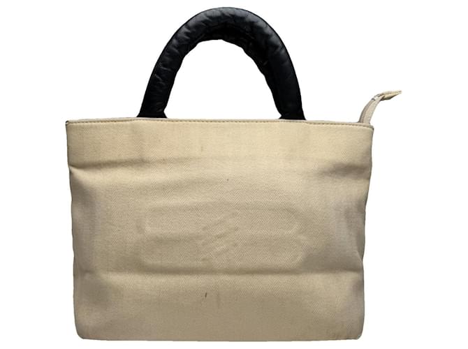 Borsa a mano in cotone beige Balenciaga City
