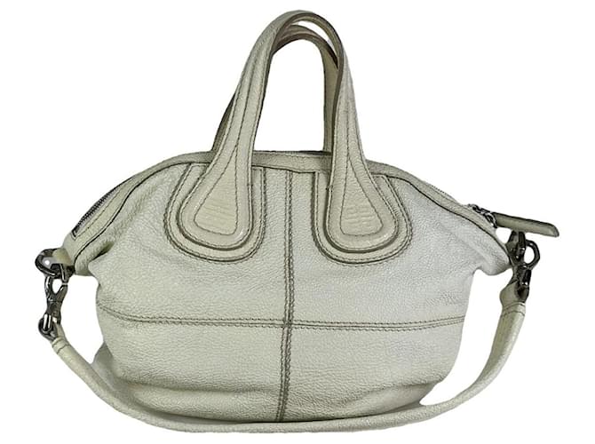 Borsa in pelle bianca Givenchy Nightingale Bianco