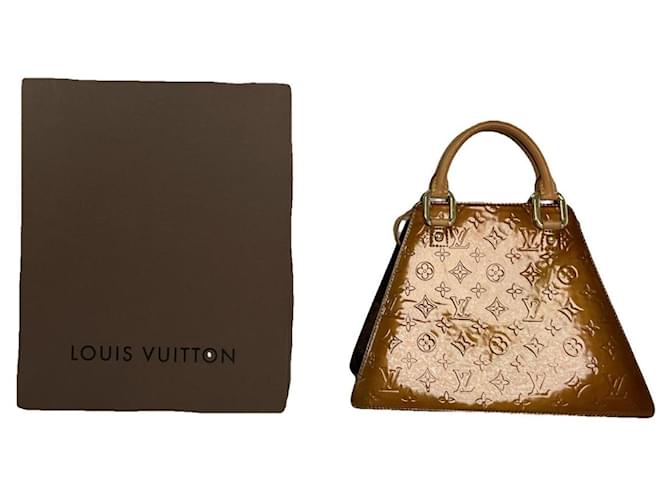 Borsa a mano in pelle verniciata marrone Forsyth di Louis Vuitton