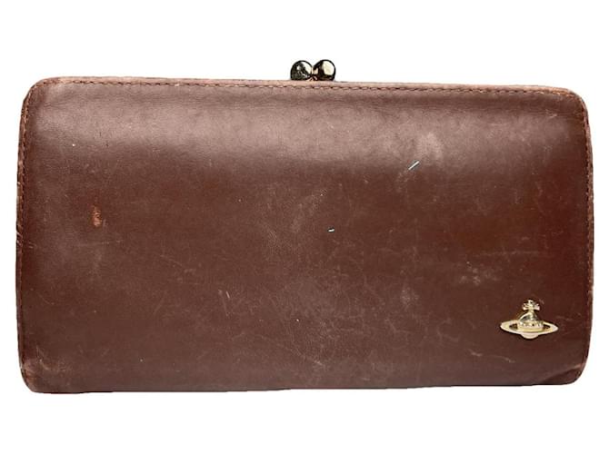 Portafoglio in pelle marrone Vivienne Westwood