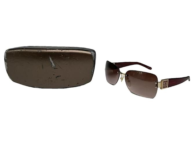 Occhiali da sole in plastica marroni Loewe Marrone