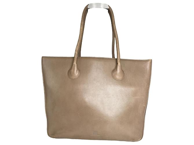 Borsa in pelle beige Issey Miyake