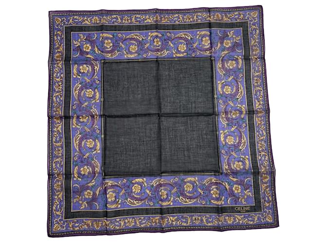 Céline Sciarpa di seta viola Celine Porpora