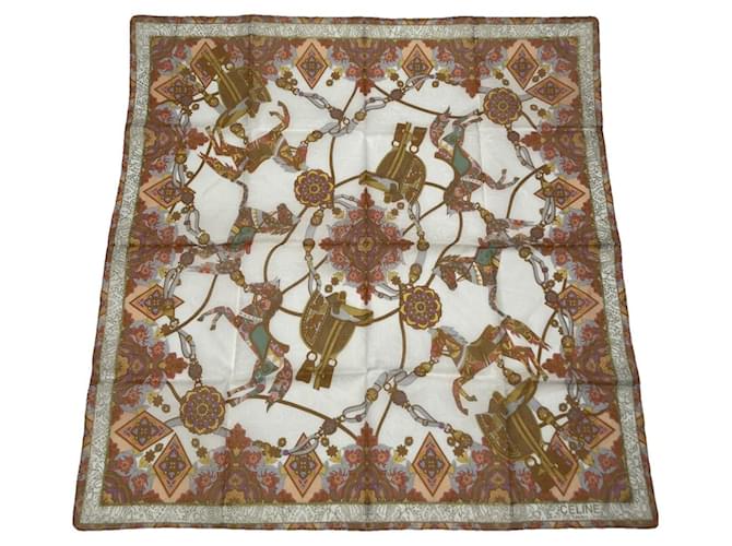 Céline Sciarpa in seta Celine Brown Marrone