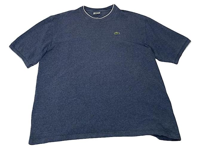 T-shirt in cotone blu Lacoste