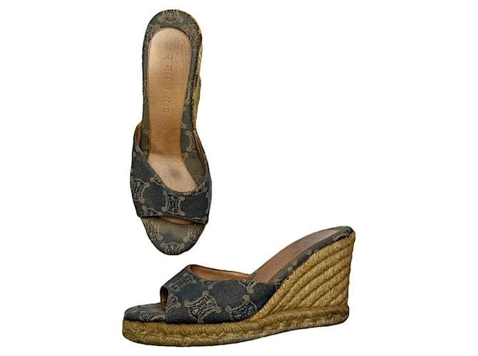 Edge Céline Celine Tacco in Pelle Beige