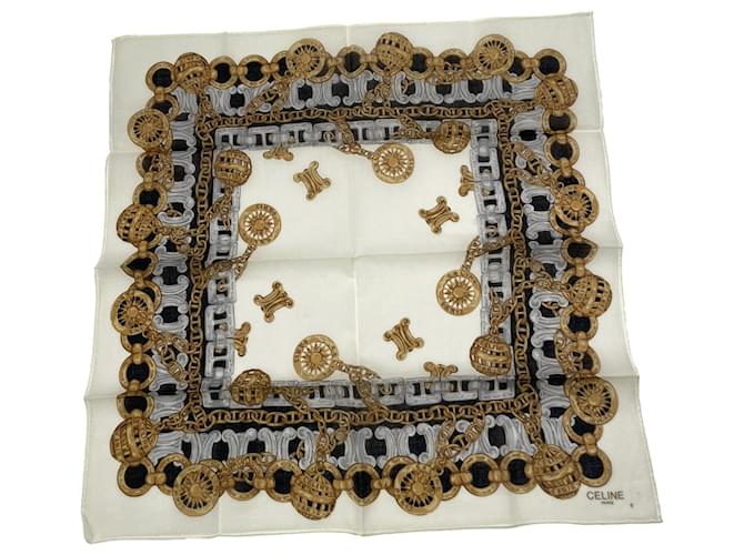 Céline Sciarpa in seta beige Celine