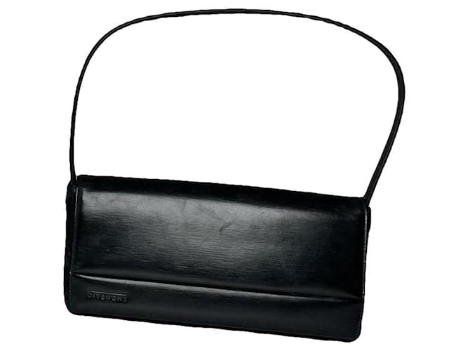 Borsa a mano in pelle verniciata nera Givenchy Whip Nero