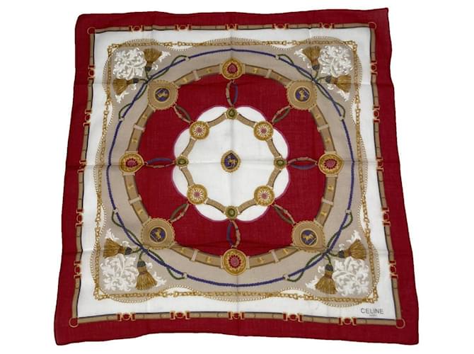 Céline Sciarpa di seta rossa Celine Rosso