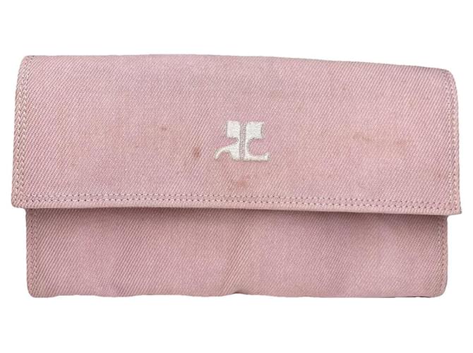 Courreges Portafoglio in cotone rosa Courrèges