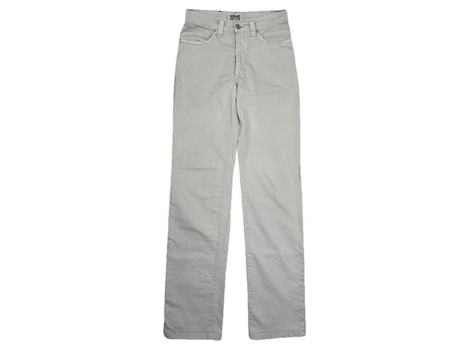 Pantaloni in cotone bianco Versace Jeans Couture