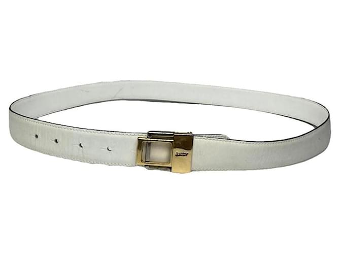 Cintura in pelle bianca Bally Bianco