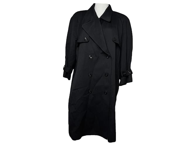 Courreges Cappotto trench in lana nera Courrèges Nero