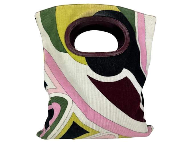 Borsa in pelle multicolore Emilio Pucci
