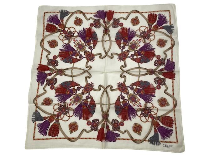 Céline Sciarpa in seta multicolore Celine