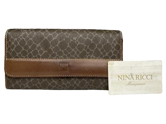 Portafoglio in pelle marrone Nina Ricci