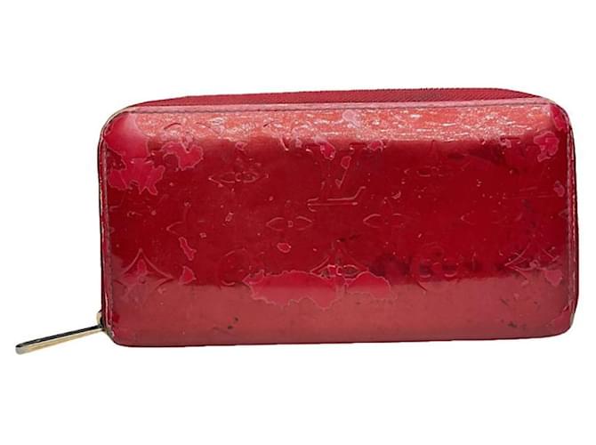 Zippy Portafoglio in pelle verniciata rossa Ikat di Louis Vuitton Rosso