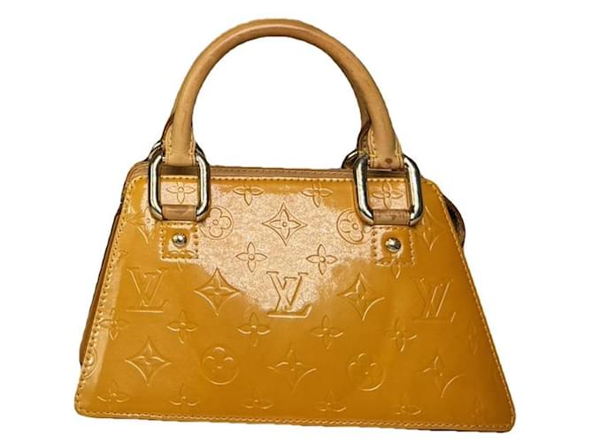 Borsa a mano in pelle verniciata gialla Forsyth di Louis Vuitton Giallo