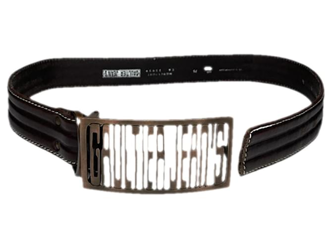 Cintura in pelle marrone Jean Paul Gaultier