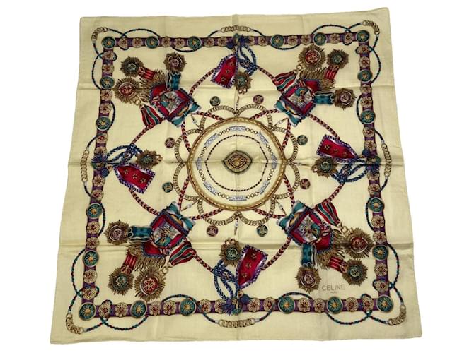 Céline Sciarpa di seta gialla Celine Giallo