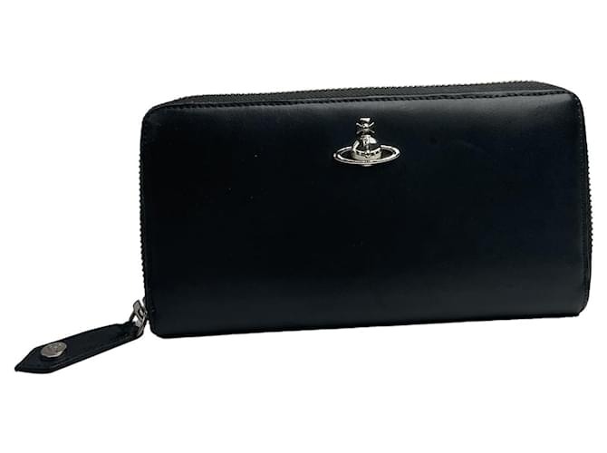 Portafoglio in pelle nera Vivienne Westwood Nero