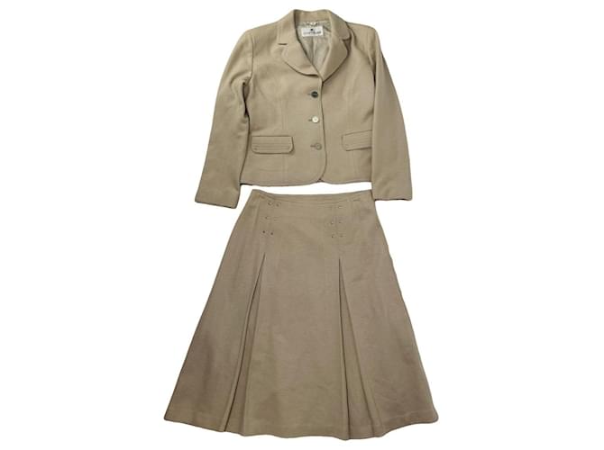 Courreges Cappotto in lana beige Courrèges